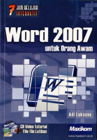 Image of 7 jam belajar interaktif Word 2007 untuk orang awam